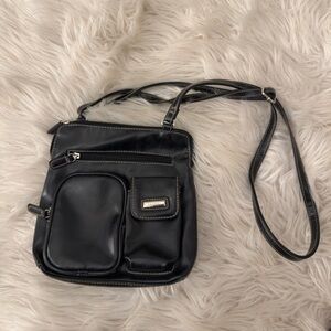 Women’s vintage Rosetti Sleek Black Adjustable Crossbody Bag women’s purse